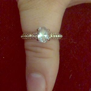 Rose gold over sterling silver ring